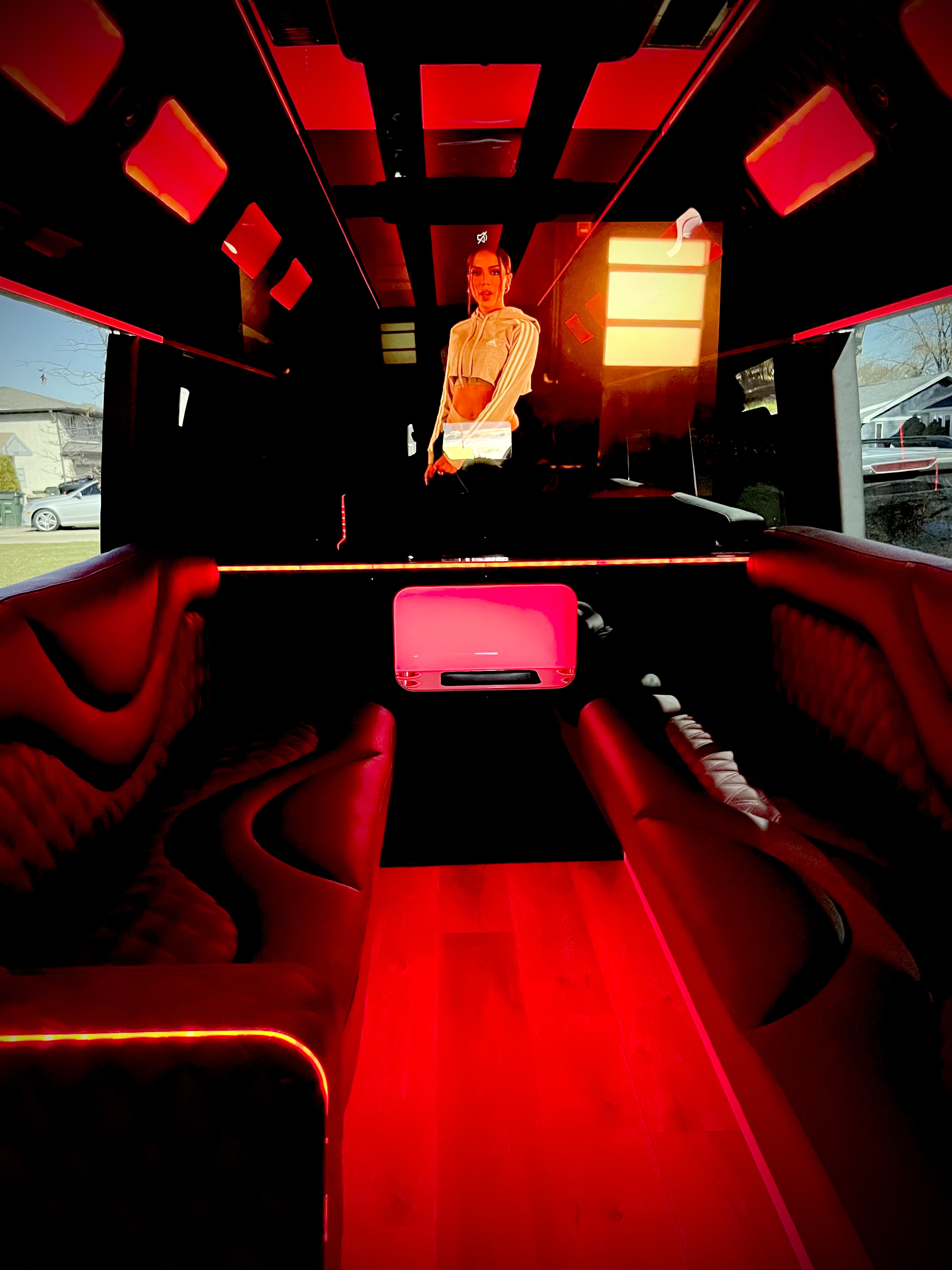 Luxury party bus interior